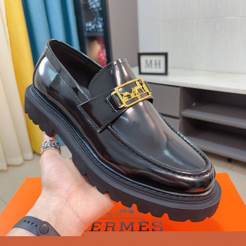 H**mes leather shoes
